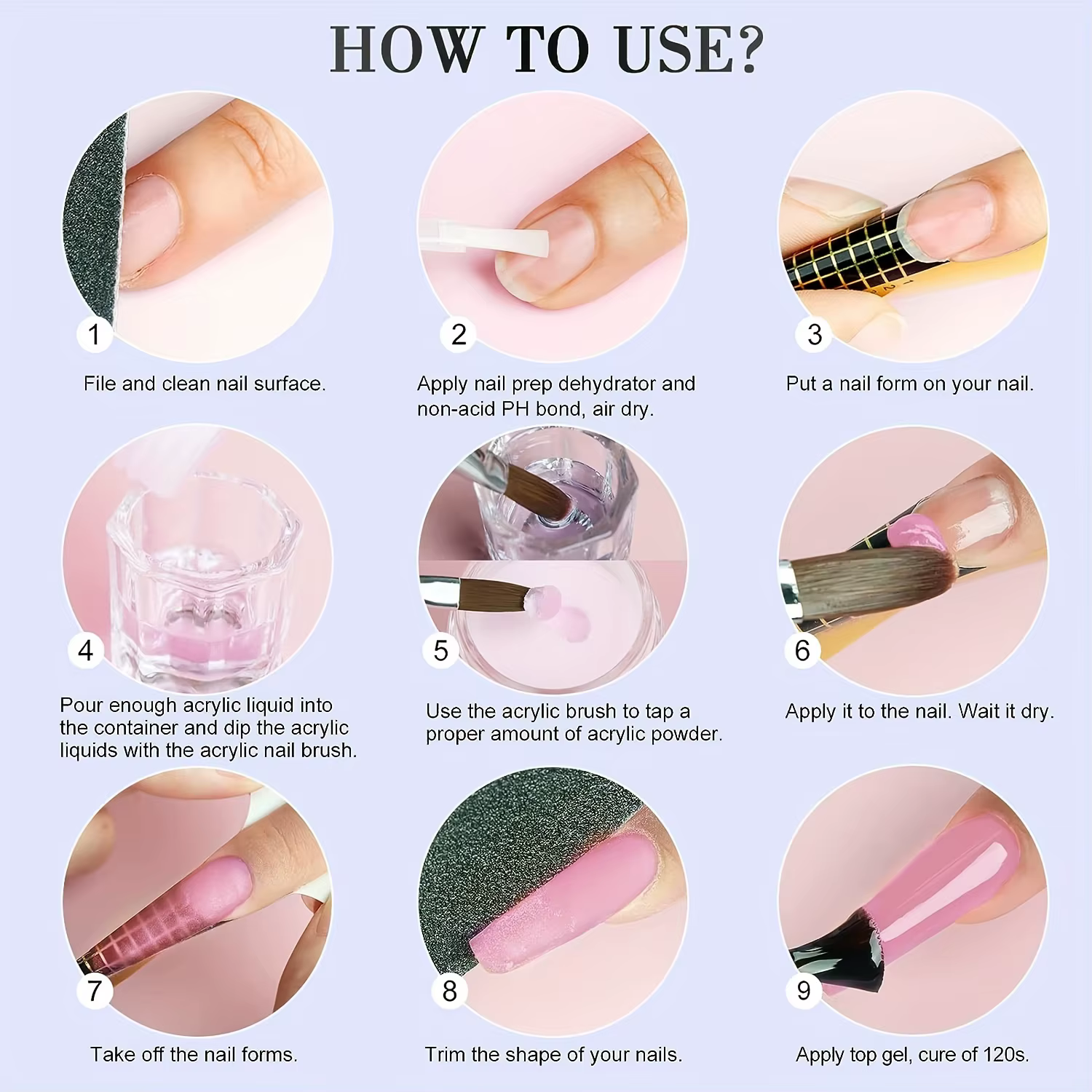 Poudre acrylique pour Nail Art sculpté en 3D, non parfumée, fournitures d'extension d'ongles DIY pou
