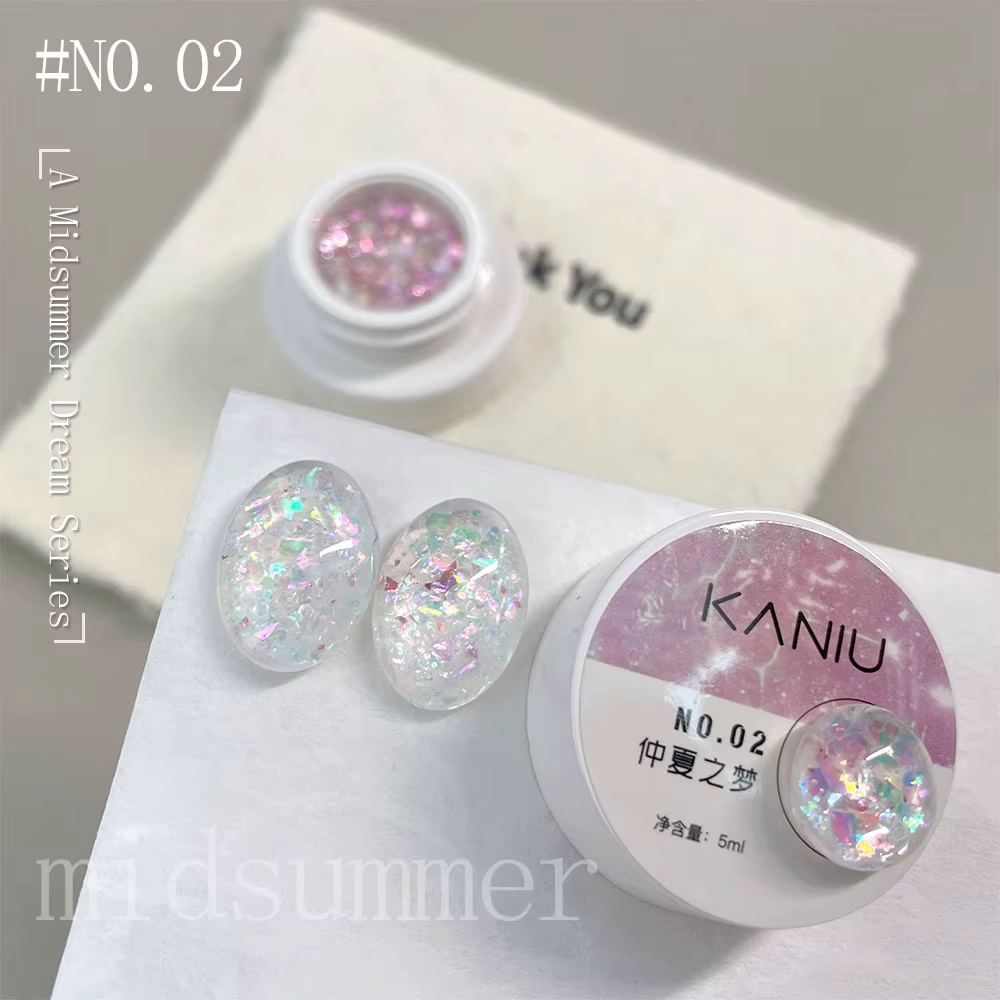 Kaniu paillettes vernis à ongles 5ml mousseux réfléchissant Gel à ongles Semi Permanent tremper UV G