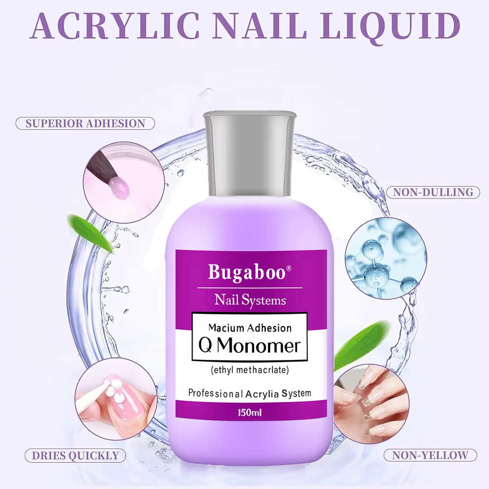 Monomère liquide acrylique EMA 5OZ, 150/120/75/40ml, liquide cristal acrylique à séchage rapide pour