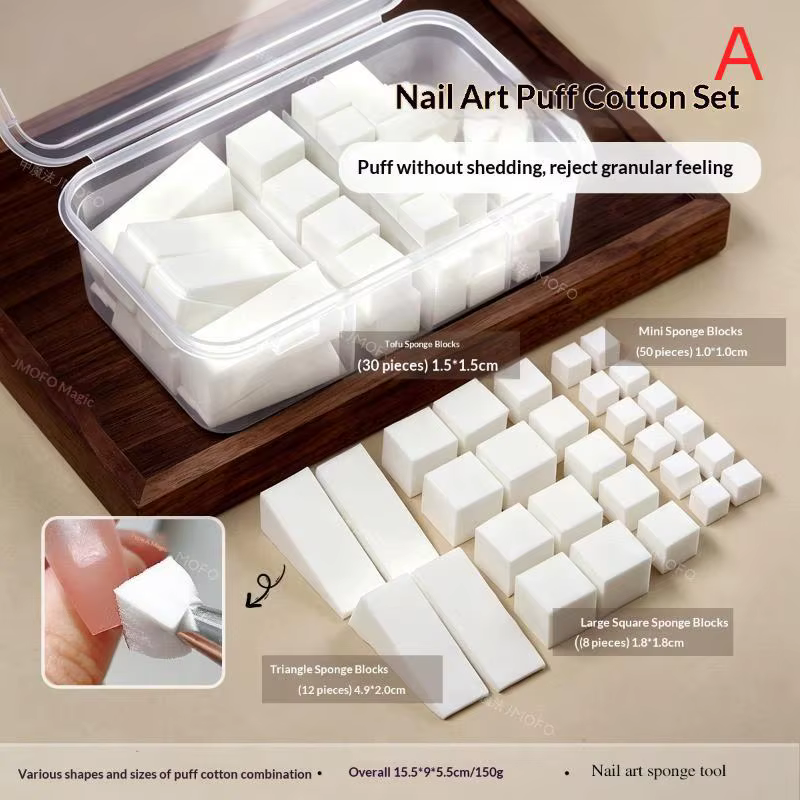 Kit d'éponges carrées pour nail art, outils de dégradé rapide avec stylo applicateur pour les amateu