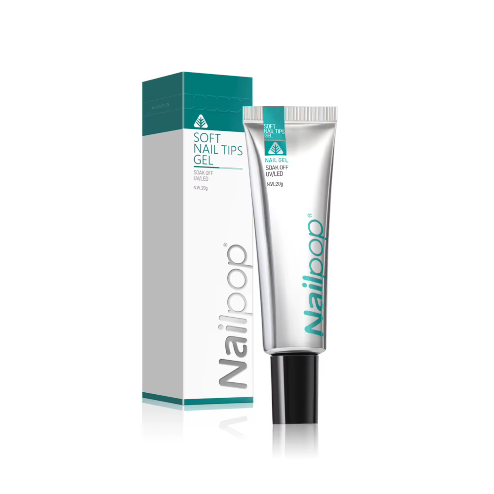 Nailpop Pro doux ongles conseils Gel colle 20g adhésif faux ongles longue durée tremper UV Gel verni
