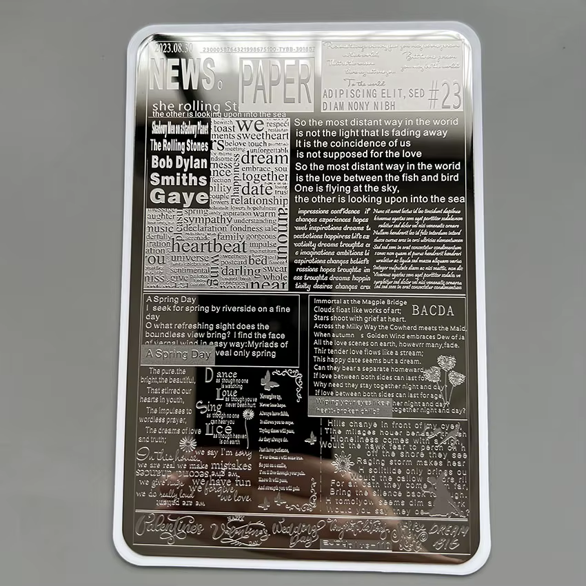 XMQ Nail Art Stamping Plaque Lettres Deisngs