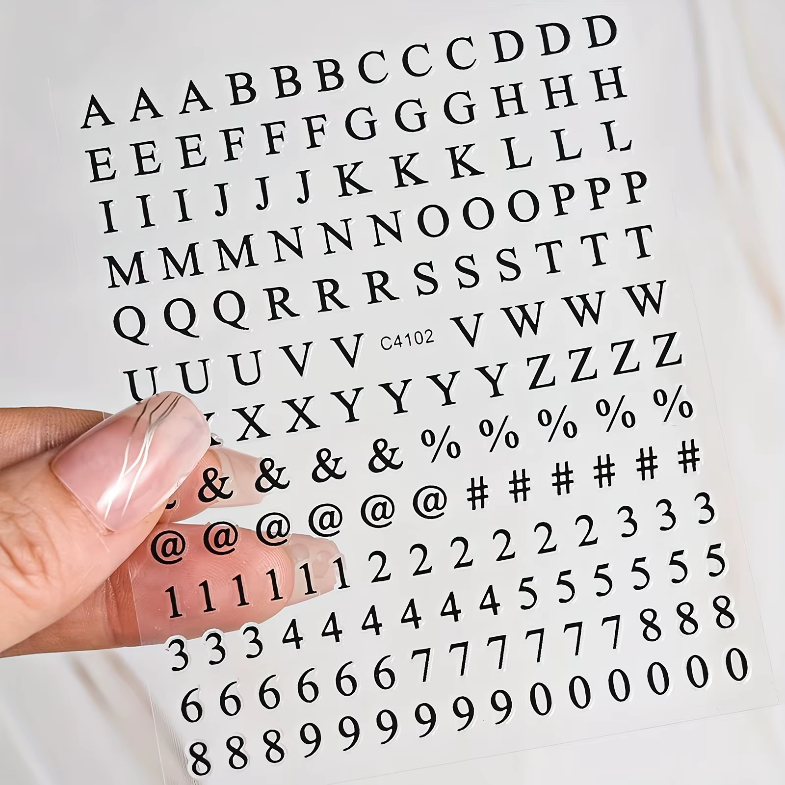 8 feuilles lettres Nail Art autocollants numéro ongles décalcomanies auto-adhésif luxe or argent ang