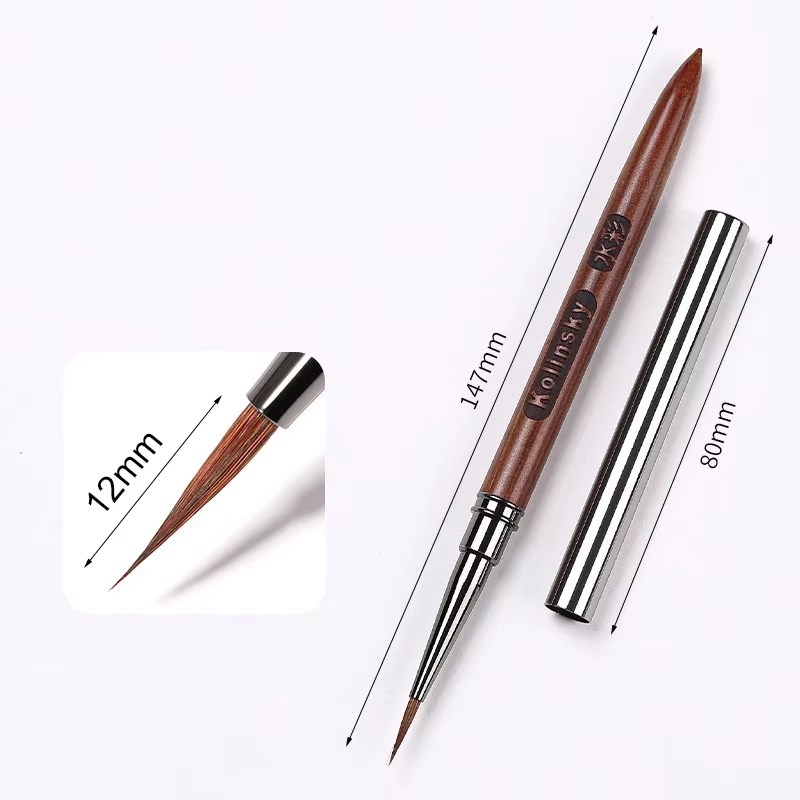 Pinceau de peinture pour nail art Kolinsky, pinceaux dégradés pour liner d'ongles, pinceaux pour lig