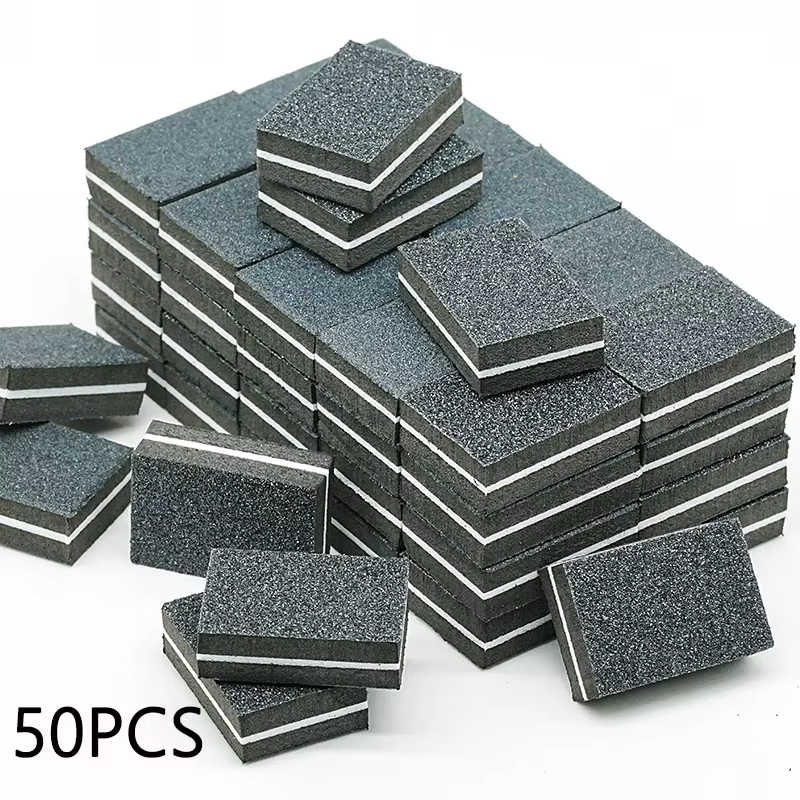 100Pc professionnel Mini tampon d'art des ongles 100/180 papier de verre manucure soin fichier ponça