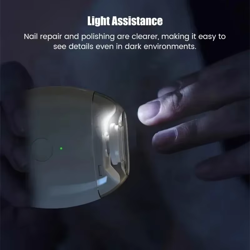 Coupe-ongles électrique 2 en 1 avec lumière LED, broyeur automatique pour bébé et adulte, Mini outil