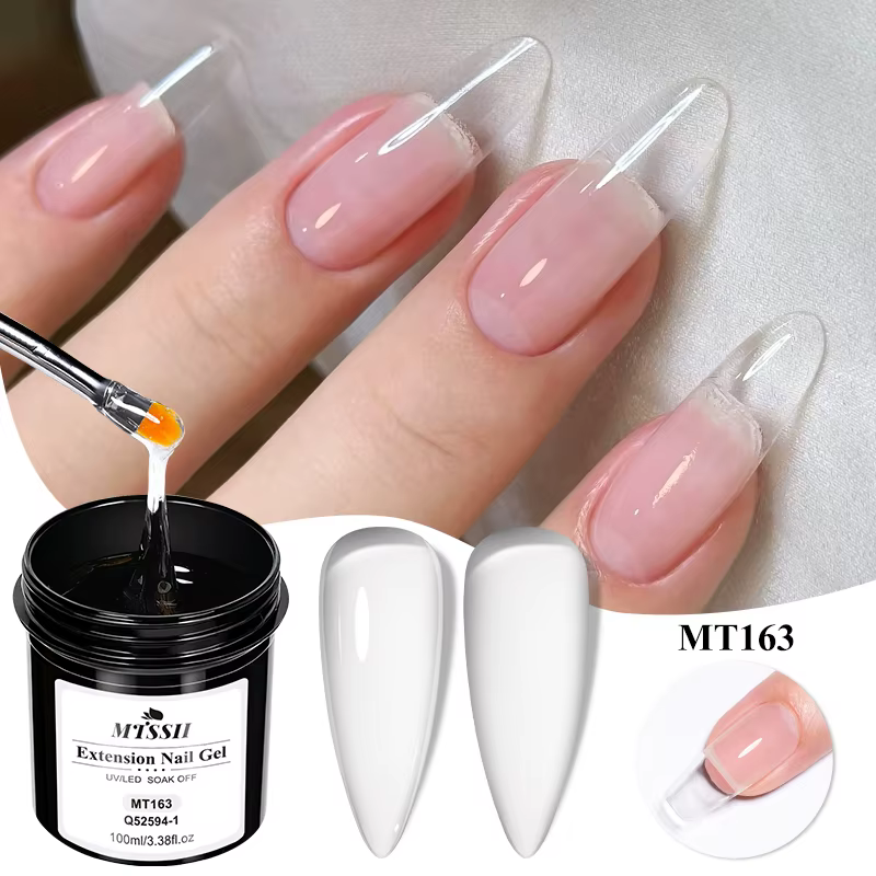 Vernis d'extension d'ongles rose Semi-Permanent UV/LED de grande capacité de 100ml, adapté au Design