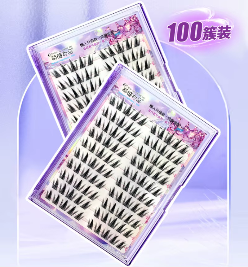 Faux-cils auto-adhésifs sans colle, ailés, moelleux, naturels, épais, Manga, réutilisables, élargis,