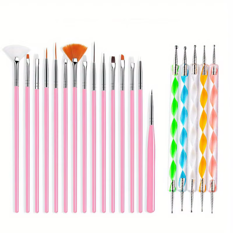 Brosse pour Nail Art, pointe de conception, peinture, dessin, sculpture, stylo à points, doublure Fl