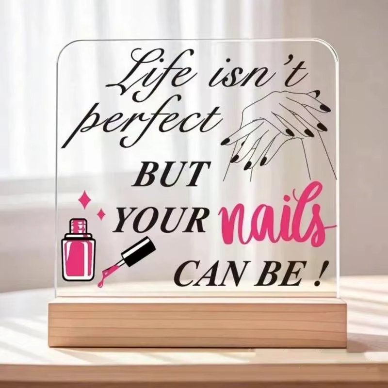 Présentoir de formes d'ongles avec base, guide pour faux ongles, support de présentation pour salon 