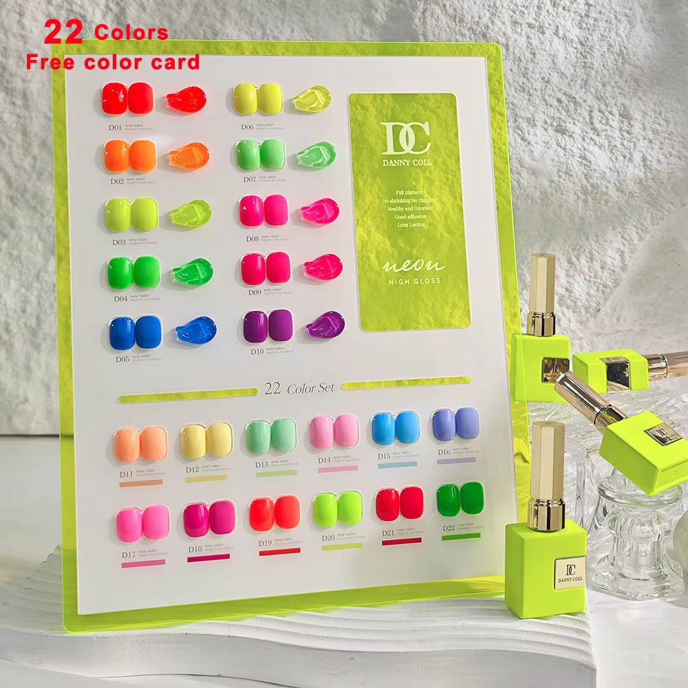Ensemble de vernis à ongles Gel de couleur fluorescente, vernis Semi-Permanent d'été pour Nail Art, 