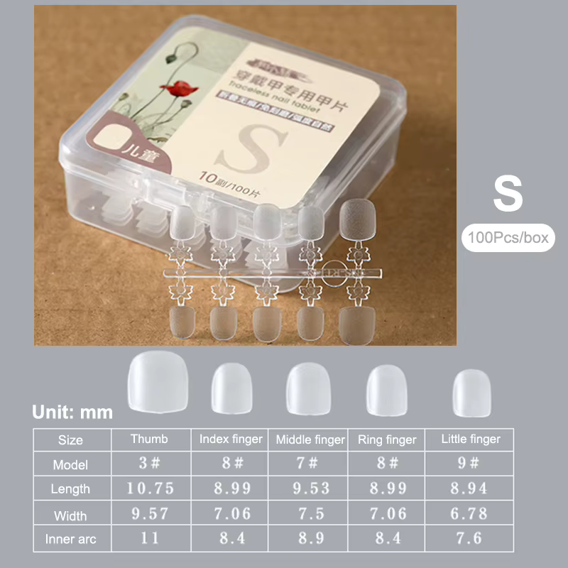 100 pièces enfants faux ongles conseils faux ongles presse sur ongles cercueil ongles artificiels cl