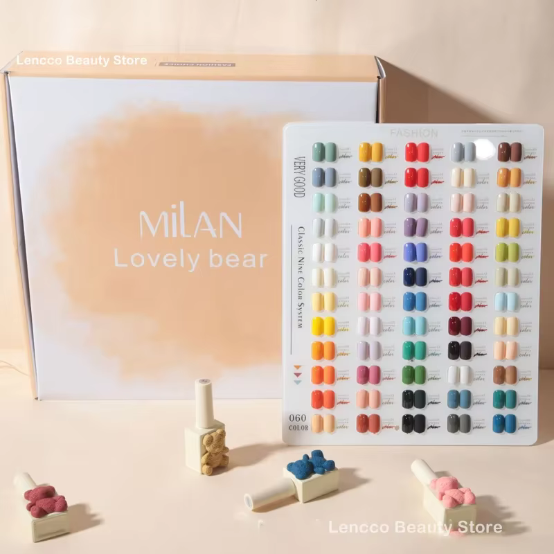 Milan Bear 60 couleurs Gel vernis à ongles ensemble avec carte Gel vernis ensemble facile à tremper 