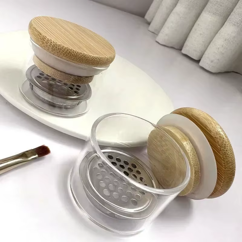 Gobelet à stylo de lavage pour ongles avec couvercle et filtre à mailles, outil de lavage de brosses