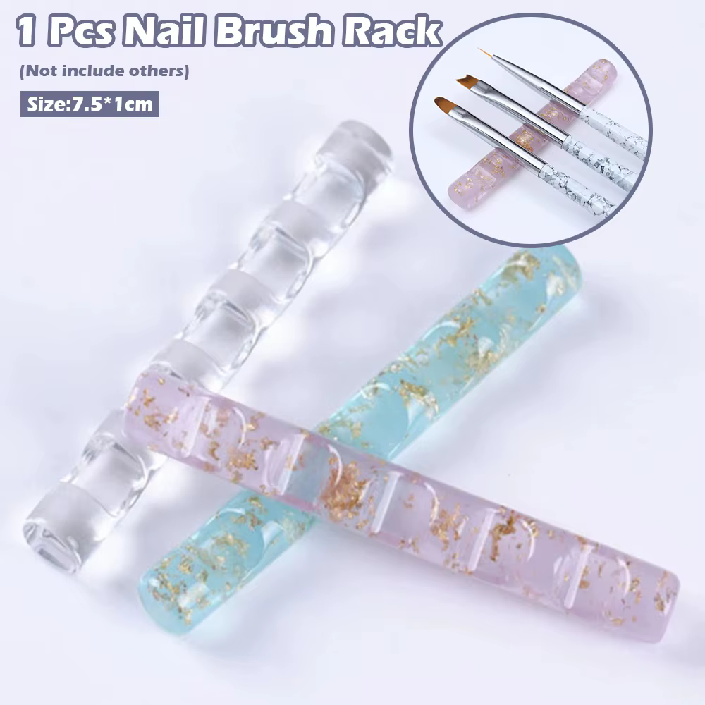 1 pièces 5 grilles acrylique clair brosse à ongles support étagère peinture stylo reste support colo