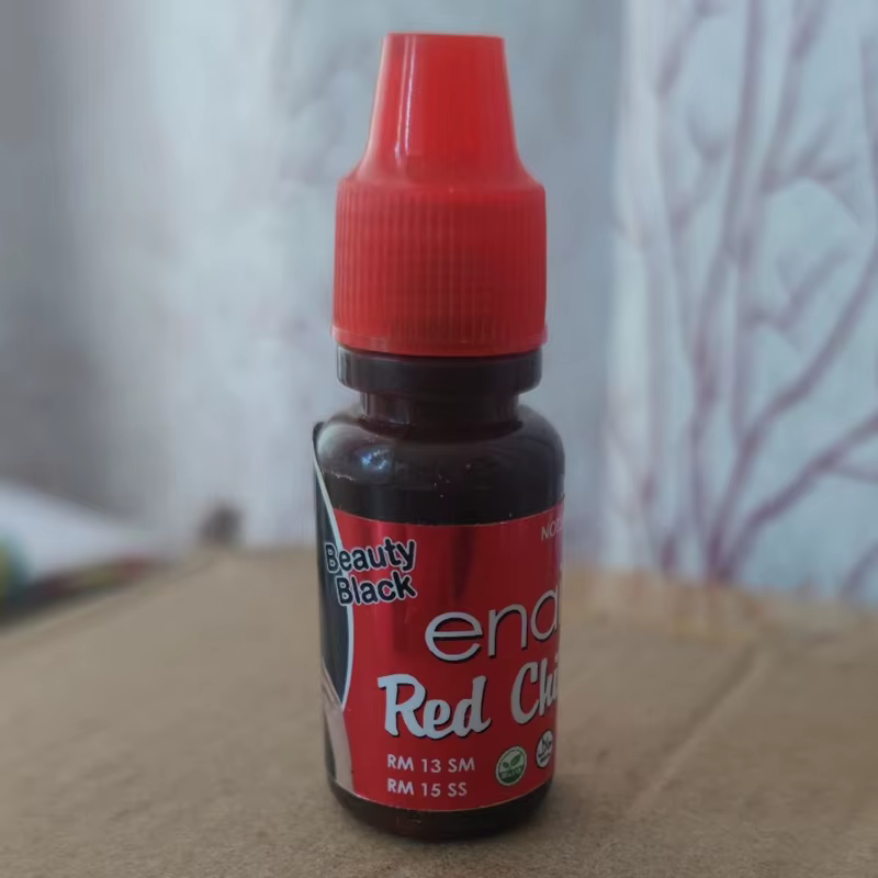 Bouteille de 10 ml – Teinture à ongles naturelle au henné de Malaisie DIY – Noir, Rouge Vin – Couleu