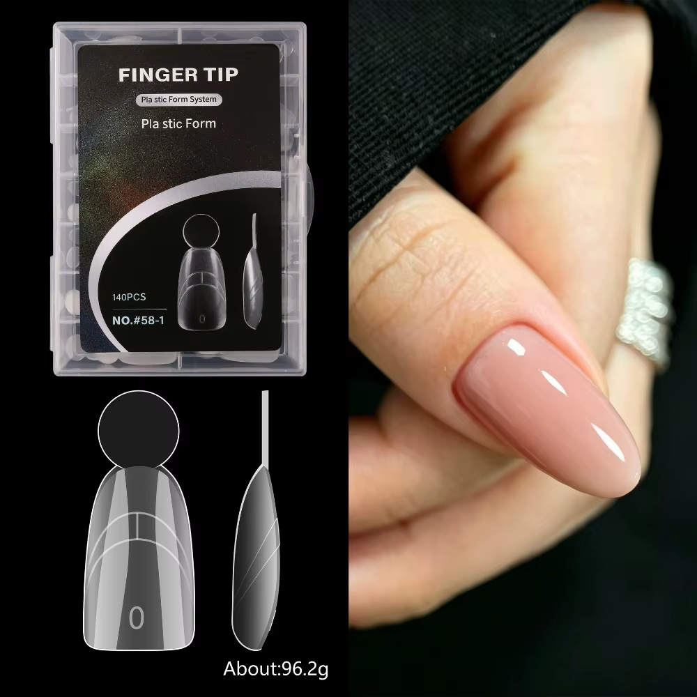 140 pièces de formes à ongles double usage, finition mate, 14 tailles, pour extension rapide et couv