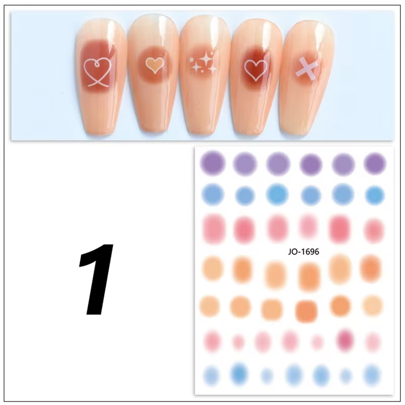 Autocollants de manucure pour ongles, autocollants transparents de dessin animé japonais, Film de ve