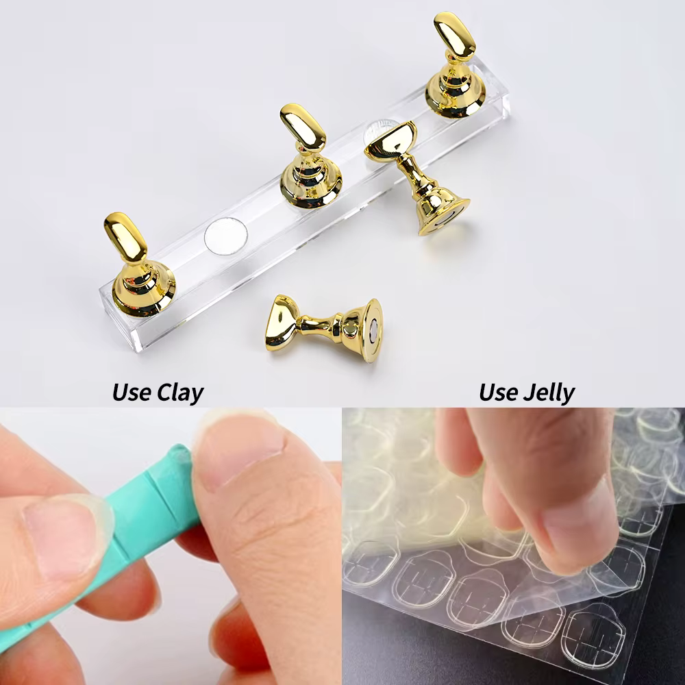 Support magnétique pour ongles à pression, 5 pièces, présentoir de faux ongles, support de pratique