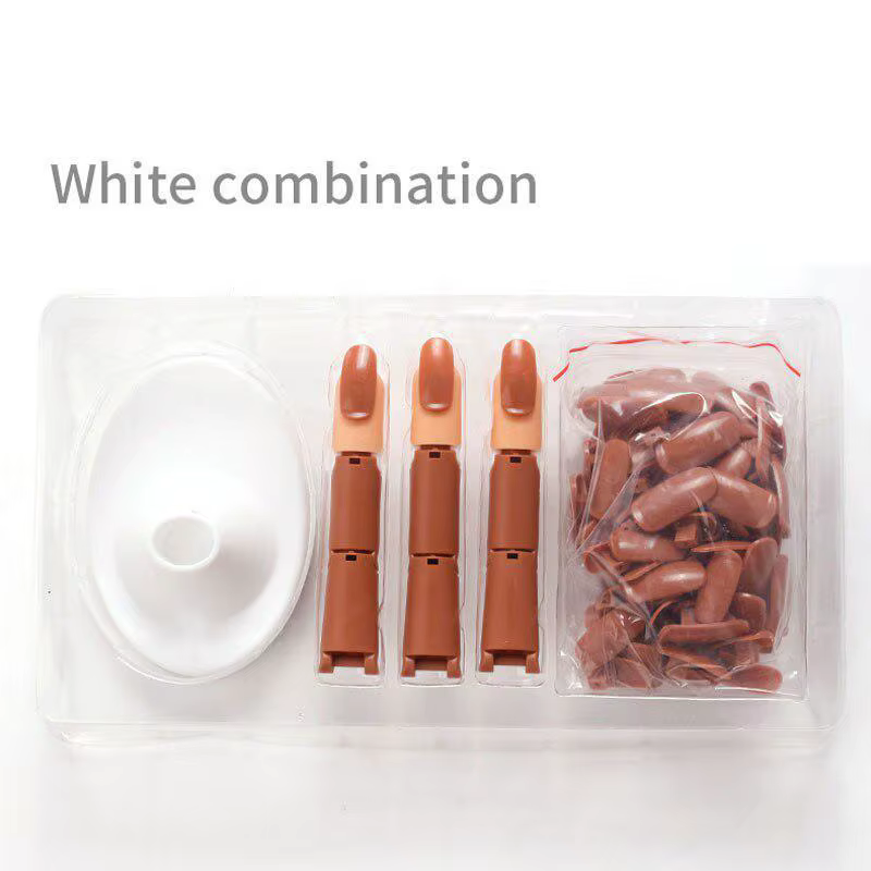 1 Ensemble de Modèles d'Entraînement pour Ongles avec Base et Support de Présentation, pour Manucure