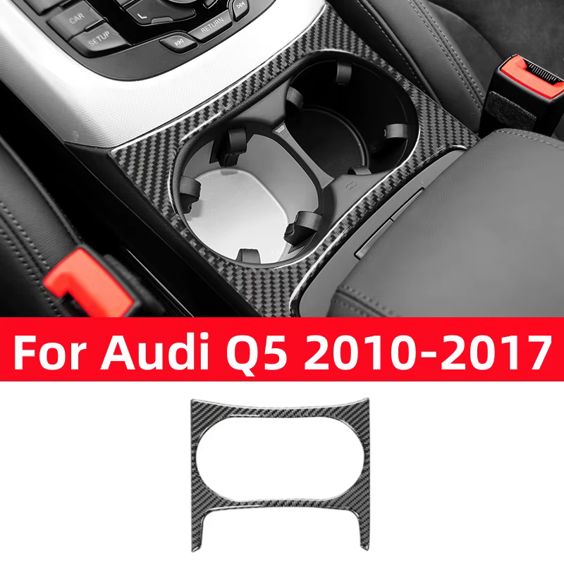 Accessoires pour Audi Q5 2010-2017, modification en fibre de carbone, panneau de porte-gobelets inté