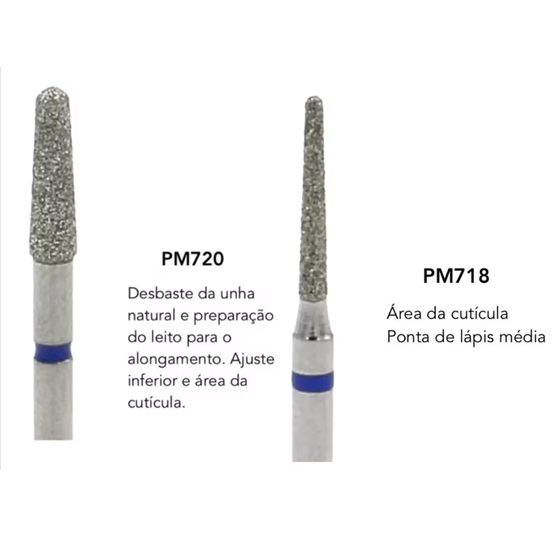 718 720 forets à ongles diamantés, kit de forets à moteur pour ongles à cuticules