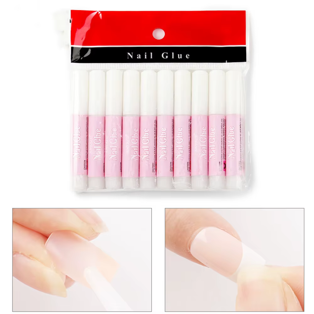 50 pièces colle à ongles pour ongles acryliques, colle pour pointes d'ongles colle professionnelle p