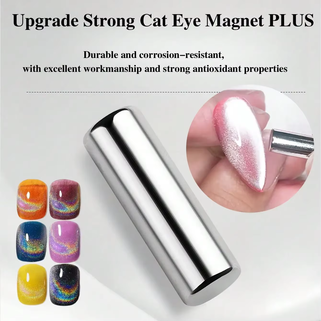 Stylo magnétique rond pour vernis Gel œil de chat, peinture des ongles, bâton magnétique puissant, o