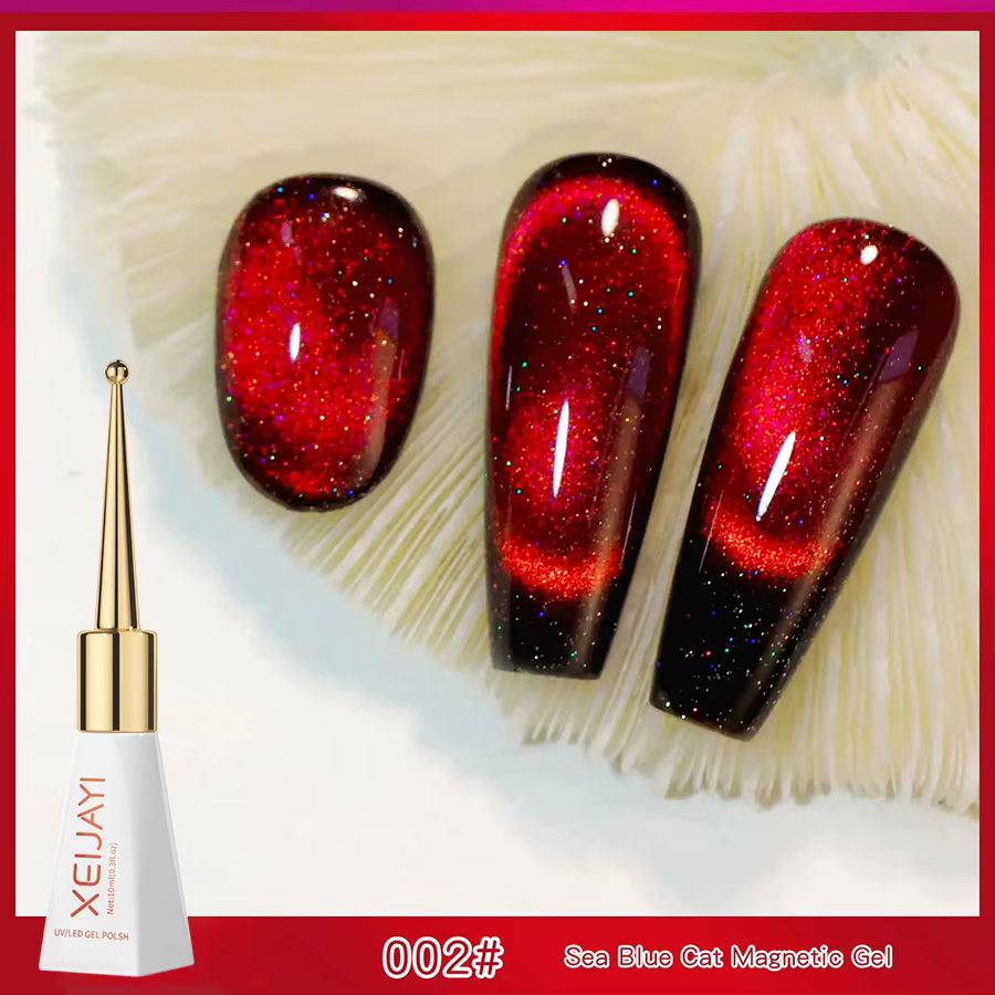 XEIJAYI – vernis à ongles Gel avec pierres précieuses œil de chat, Gel magnétique en céramique, vern