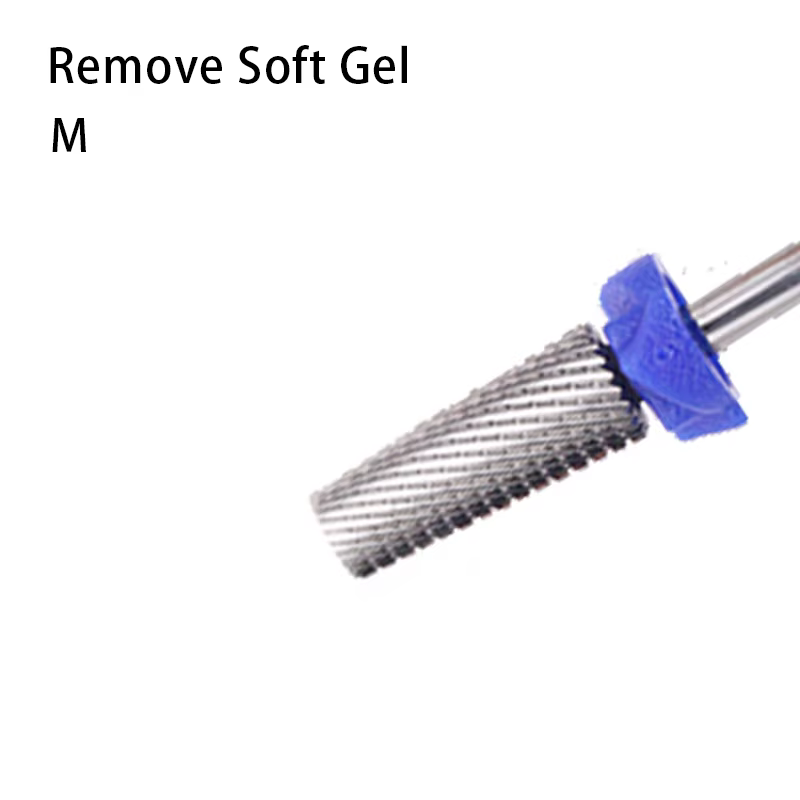 Argent plat 2 voies 5 en 1 conique sécurité carbure forets à ongles meulage rotatif carbure fraise p