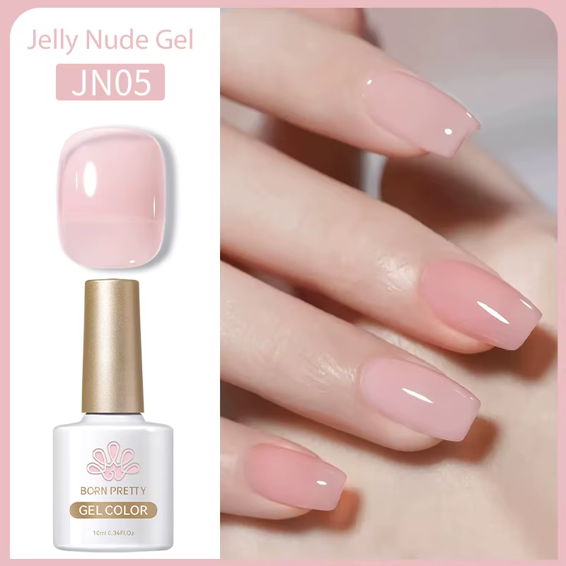 Faillite N PRETTY-Verhéritage à Ongles Gel UV Transparent, Rose, Gelée, Nude, Semi-Transparent, Fren