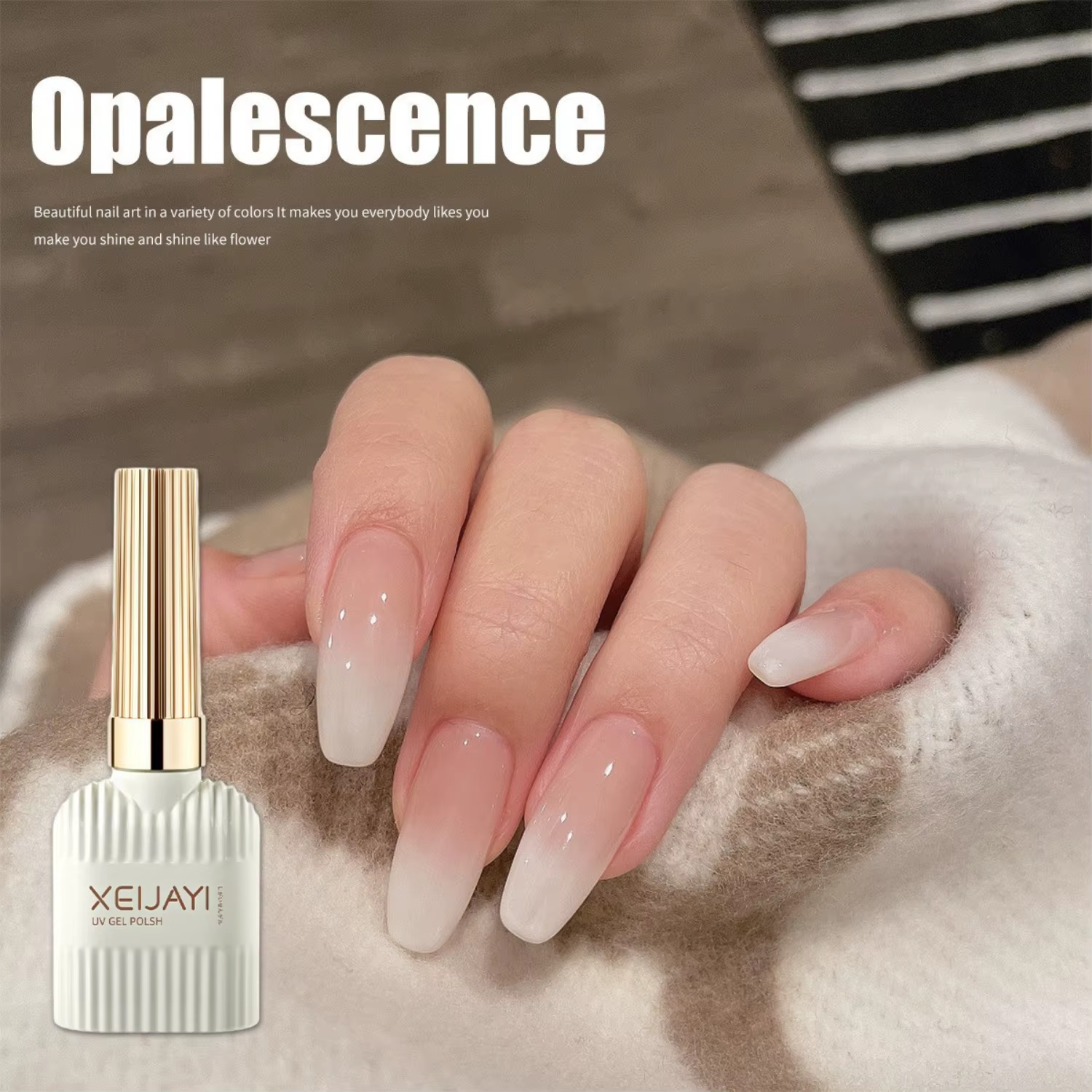 Vernis à ongles gel blanc laiteux Pudding, vernis gel UV couleur pure, pour professionnels et débuta