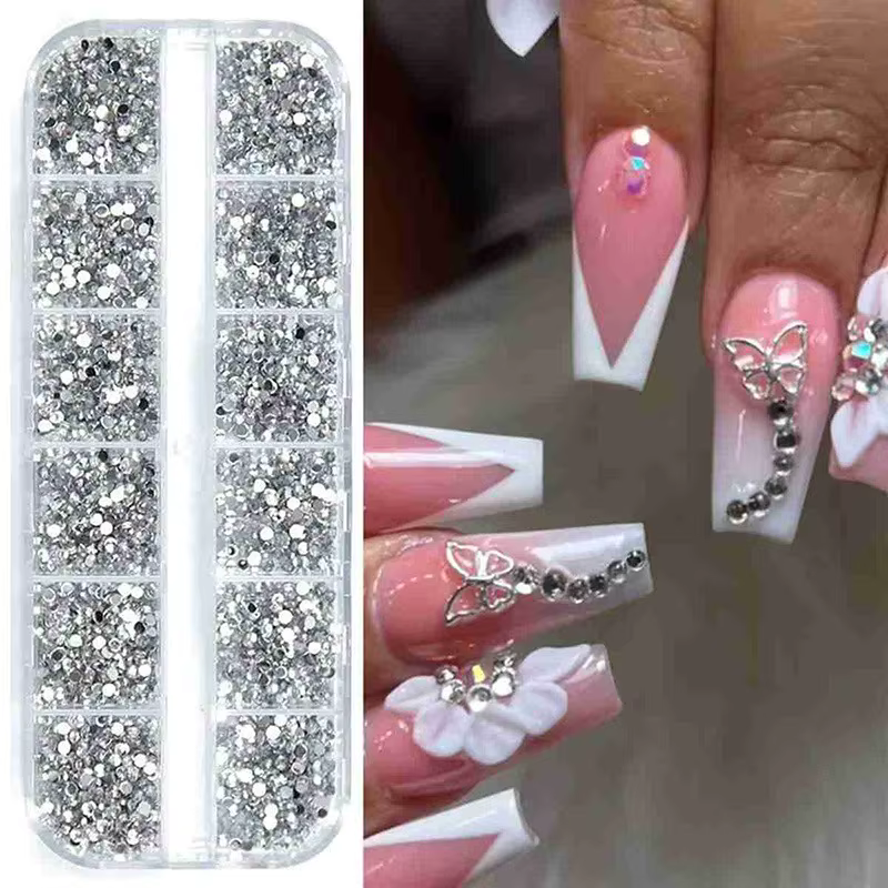 Strass acryliques multi-tailles à dos plat pour Nail Art, cristal 3D, décorations DIY, paillettes, g