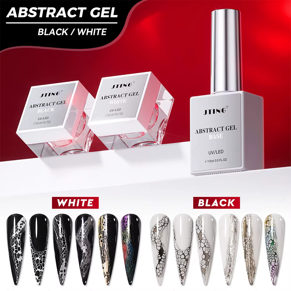 5ml noir blanc Ombre floraison vernis à ongles bulle océan mer vague Gel marbre dégradé Gel Semi Per