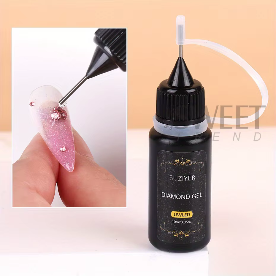 Colle Adhésive Strass pour Ongles, Décorations 3D, Bricolage, Super Bain, Nail Art, Gemmes Clip, Bij