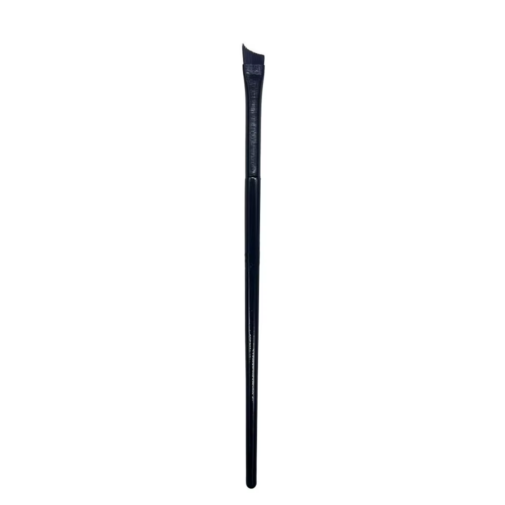 Brosse à ongles à tête Oblique noire, pointe française, stylo à ongles, manche marron et blanc, styl