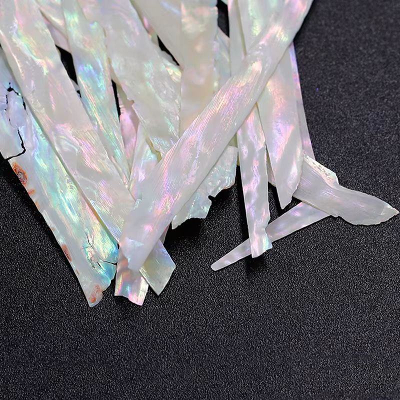 Autocollants N64.Ormeau coquille tranche nail art, 2 documents, paillettes paillettes fragment 3D ni