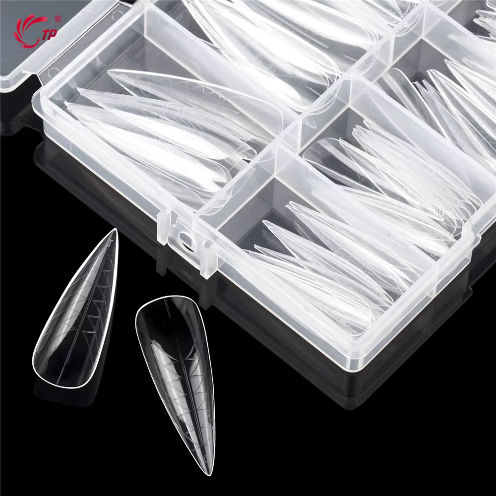 TP 75 pièces/150 pièces Stiletto double forme ongles acrylique construction rapide Gel moule couvert