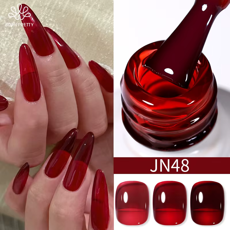 BORN PRETTY 10ml Vernis à ongles gel rouge sang, vernis à ongles gel pour Halloween, vernis à ongles