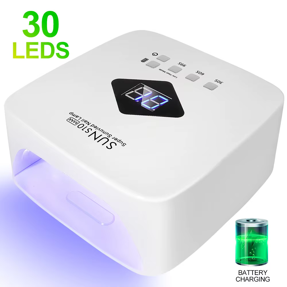 30 lampe à ongles LED lampe à ongles poli Gel UV Rechargeable avec capteur automatique et minuterie 