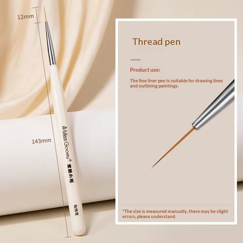 Pinceau Liner pour Nail Art, pour Dessin de Lignes Allongées, Peinture, Stylo de Conception d'Ongles