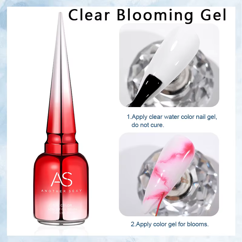 AS Tpo gratuit clair floraison Gel vernis 15ml UV LED tremper vernis à ongles pour effet d'épandage 