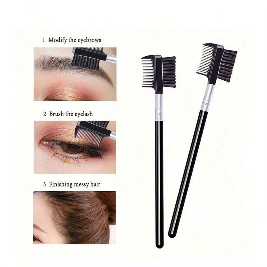 Kit de toilettage de cils 11 en 1, comprend un recourbe-cils avec séparateur de peigne, une baguette