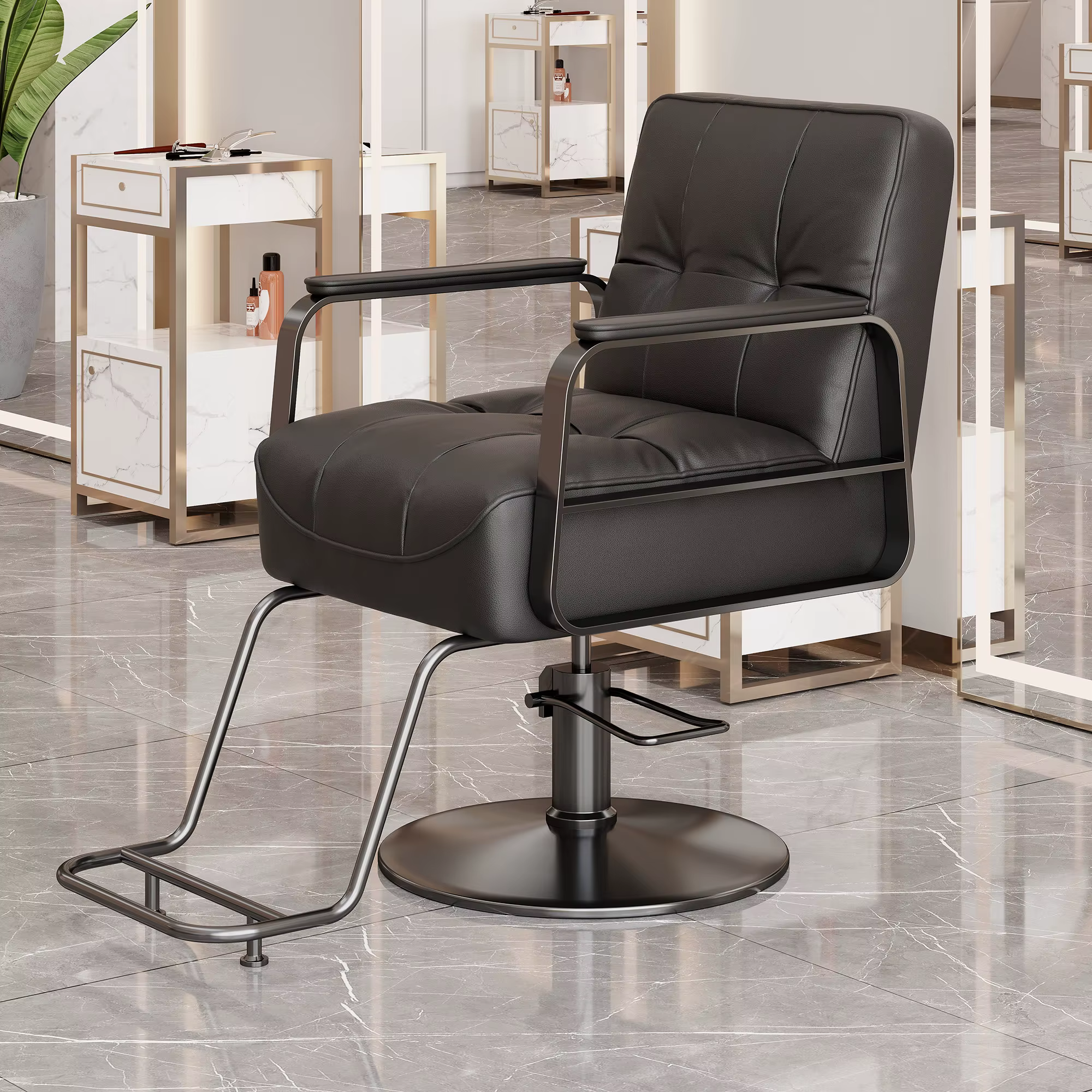 Fauteuil de Salon Moderne Tendance, Chaise de Salon de Beauté de Luxe Nordique, Fauteuil Vintage Élé