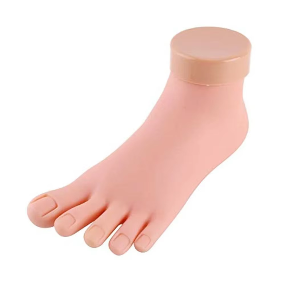 Modèle de pied de pratique des ongles, outil de manucure, prothèse en Silicone, souple et mobile