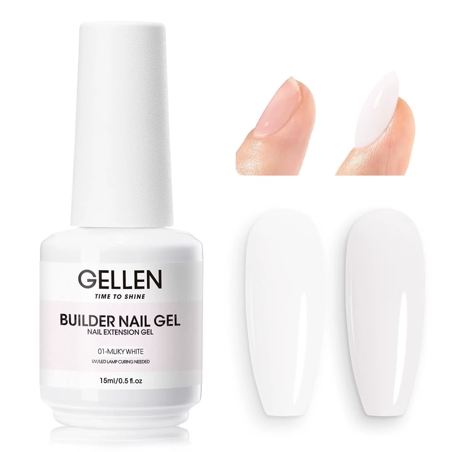 GELLEN 15ml Gel de construction pour extension d'ongles, colle 7 en 1, fortifiant, ongles naturels n