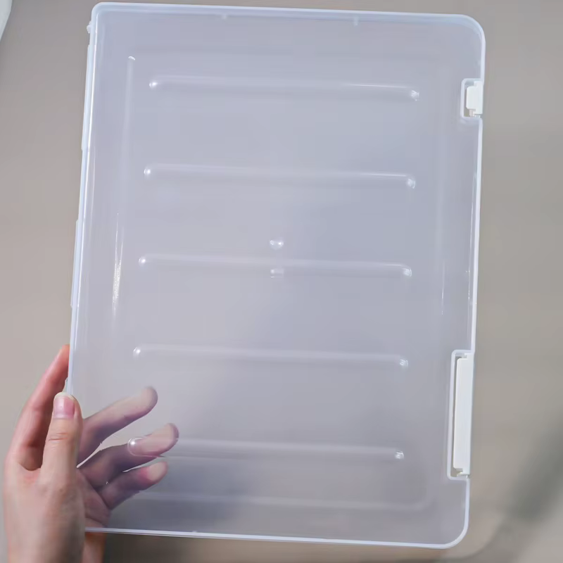 Boîte de rangement transparente pour nail art, boîte de rangement portable pour ongles, avec séparat
