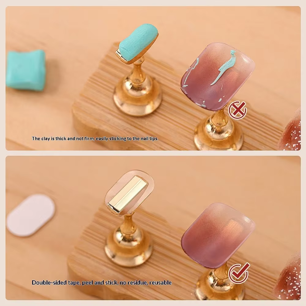 100 pièces de ruban adhésif double face en gel pour ongles, colle adhésive transparente, autocollant