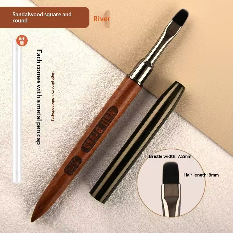 Pinceau de peinture sur Gel en bois, brosse acrylique pour construire des ongles, pour manucure, out