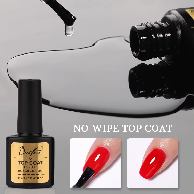 Verhéritage à Ongles UV LED Soak Off, Couche de Finition Sans Essuyage, Gel Transparent, Apprêt de M